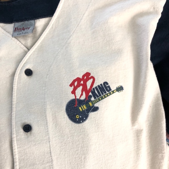 Rare BB King 1999 Concert Baseball Graphic T-shirt by Badger - Picture 5 of 8